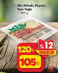 MİS MİHALİÇ PEYNİRİ TAM YAĞLI 350 G